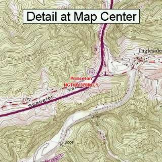 USGS Topographic Quadrangle Map   Princeton, West Virginia (Folded 