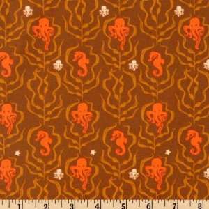  44 Wide Mendocino Kelp Forest Brown Fabric By The Yard 