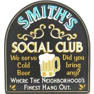  Personalized Social Club Bar Sign Grocery & Gourmet Food