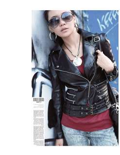   black rock shiny Armor motorcycle Bomber Jacket faux leather coat zips