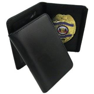 100% Genuine Leather Universal Law Enforcement Oblong Badge Holder 