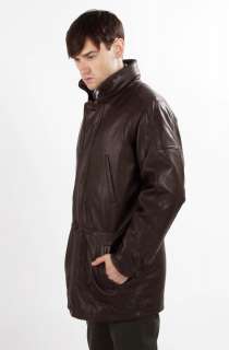 United Face Mens New 3/4 Length Classic Lambskin Leather Jacket Coat 