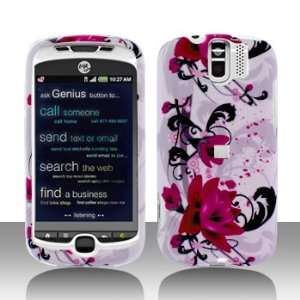 Purple Rose Snap on Hard Skin Shell Cover Case for Htc Mytouch 3g 