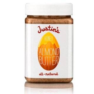 Justins Nut Butter Natural Honey Almond Butter, 16 Ounce Plastic Jar 