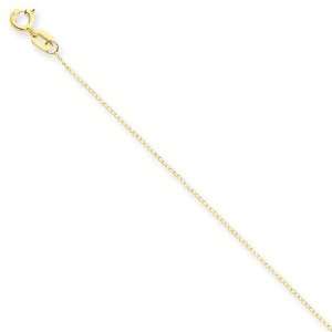  14k Yellow Gold 18 inch 0.51 mm Curb Collar Necklace in 