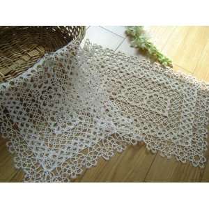    Unique Handmade Tatted Lace Tray Cloth/doily white
