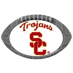  Set of 2 USC Trojans Football One Inch Pin   NCAA College Athletics 