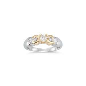  0.46 Cts Diamond Ring in 14K Two Tone Gold 7.0 Jewelry