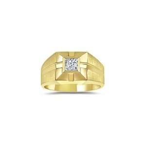  0.33 Cts Diamond Solitaire Mens Band in 14K Yellow Gold 12 