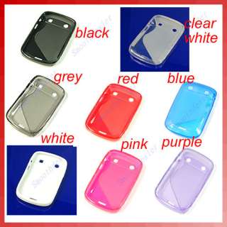 Soft Silicon Gel TPU S Shape Case Cover Skin For BlackBerry Bold 9900 