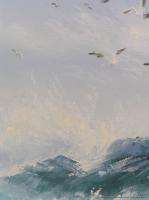 Robinson Jones Signed Listed Oil Painting Seascape Coast Lighthouse 