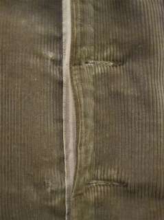 VTG Mens Woolrich Brown Wool Lined Corduroy Zippered Jacket Coat 44 