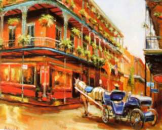 French Quarter Balcony New Orleans Art Matted Print  