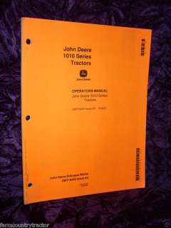 John Deere 1010 Series Tractor Operators Manual  