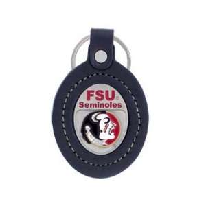  FLORIDA STATE SEMINOLES OFFICIAL LOGO LEATHER KEYCHAIN 