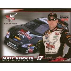  2004 Matt Kenseth Smirnoff Ice NASCAR postcard Everything 