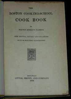 Fannie Farmer THE BOSTON COOKING SCHOOL COOK BOOK 1928  