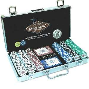 300 11.5g Las Vegas Centennial Poker Chip Set with Aluminum Case 