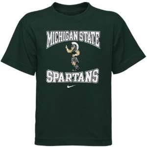   State Spartans Preschool Green Mascot T shirt (4)