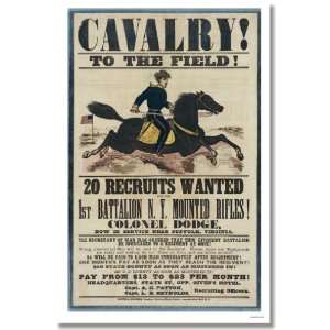  Civil War Civil War Recruiting Poster Reproduction 