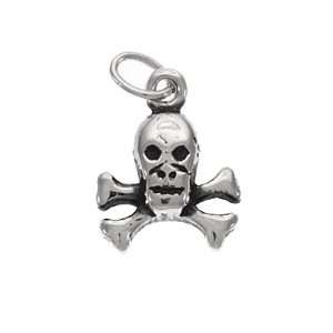   Silver Charm Pirate Skull and Crossbones ARRR Arts, Crafts & Sewing