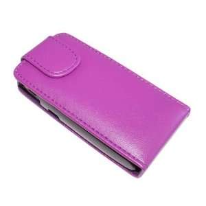  Modern Tech Purple PU Leather Flip Case for Sony Ericsson 