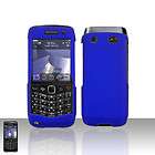   Blue rubber hard case cover for Blackberry Pearl 3G 9100 PERSONALIZED