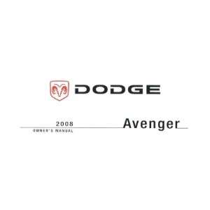 2008 DODGE AVENGER Owners Manual User Guide Automotive