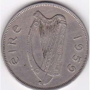  1959 Ireland 2s6d (Half Crown) Coin   Horse Everything 