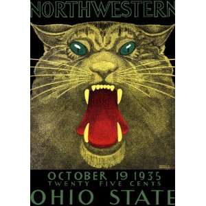  1935 Ohio State Buckeyes vs. Northwestern Wildcats 36 x 48 