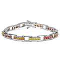 Sterling Silver Multi colored Sapphire Bracelet Today $ 