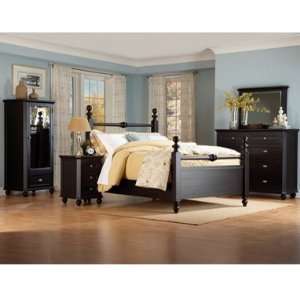  Hanna Bedroom Collection in Black Sand Thru Finish 