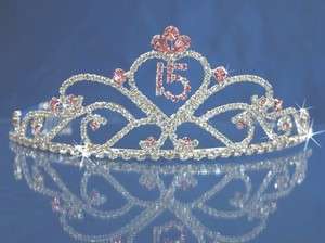 Quinceanera 15 Birthday Tiara Crystal Princess 5391F6  