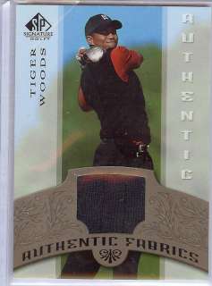 2005 SPS Authentic Fabric Black Golf Card Tiger Woods  