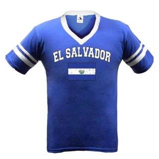 El Salvador Flag International Soccer Mens Ringer T shirt, Salvadorian 
