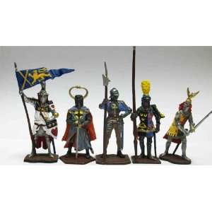  Tin Soldiers * set of 5 * European knights XIV   XV 
