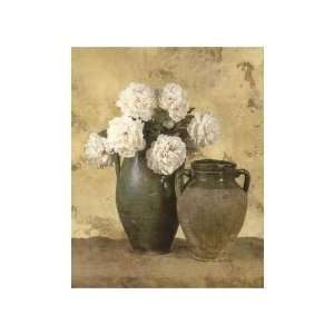  Vases With White Peonies II    Print