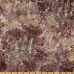   Batik Leaves Vintage Cream Fabric By The Yard Arts, Crafts & Sewing