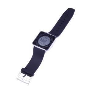   Digital Alarm Touch Screen LED Black Unisex Wrist Watch Sports