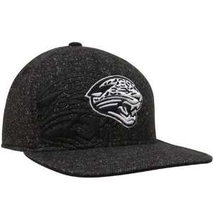   Jaguars Black Heathered Flat Brim Sideline Flex Hat
