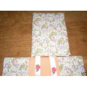  PADDED FABRIC BOOK COVER  (PEACH ROSES) [Mass Market 