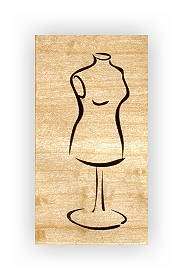 DRESS FORM Mounted fashion rubber stamp #5  