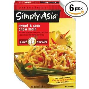 Simply Asia Chow Mein Quick Noodles, Sweet and Sour, 8.8 Ounce (Pack 