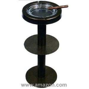   Floor Stand Standing Ashtray w Glass Insert Patio, Lawn & Garden