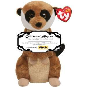  Ty Beanie Baby Burrows the Meerkat with Adoption 