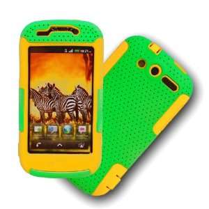  Yellow & Green Hybrid 2 in 1 Gel Rubber Skin Cover and 