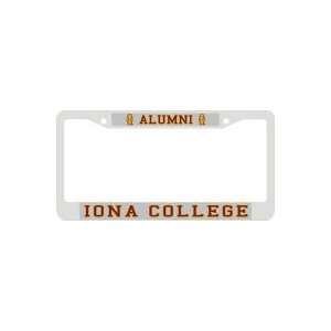   Iona College Alumni Laser Color Frost Chrome Frame