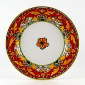  Hand Painted Italian Ceramic 11 inch Dinner Plate Broccato 