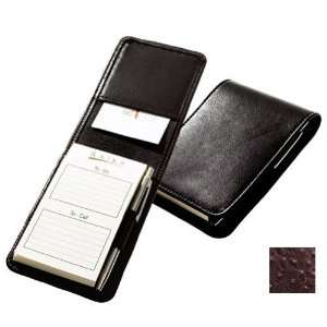   3in. x 4.5in. Leather Note Taker Case with Pen   Brown Toys & Games