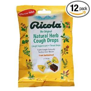  Ricola Cough Drops, Natural Herb , 21 Drops (Pack of 12 
